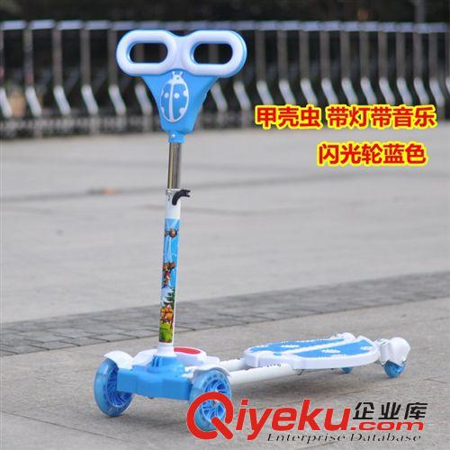 滑板車 新款帶音樂會唱歌兒童四輪蛙式滑板車扭扭車搖擺車全閃光可調原始圖片2