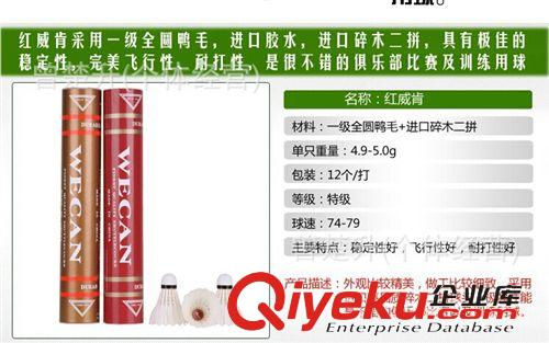 羽毛球 zp羽毛球 威肯 Wecan 羽毛球 紅威肯原始圖片2