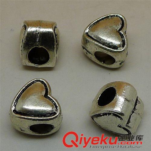 愛心/桃心 A7421 桃心 100個/包 2.4克 26x12mm  古銀色合金飾品配件批發(fā)