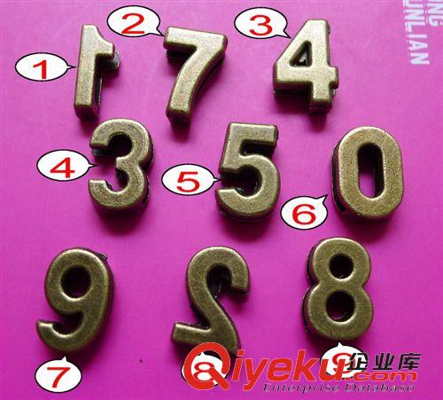 字母/數字 熱銷DIY合金飾品配件   古青色數字系列
