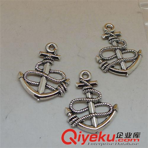 矛頭/船錨/船舵 A3778船錨 50個/包 4.4克 27x30mm 古銀色 合金飾品配件批發