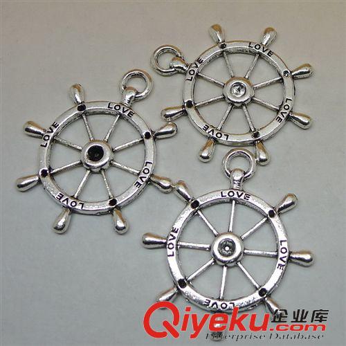 矛頭/船錨/船舵 A7814 船錨 100個/包1.3克23x19mm古銀色合金飾品配件