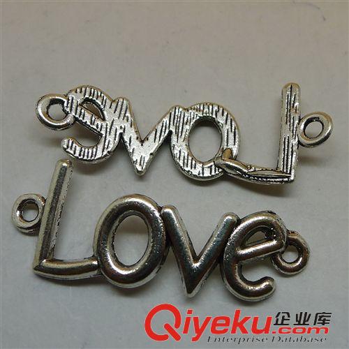 手鏈連接件/耳環(huán) A6703 英文字母love   50個(gè)/包 2.4克37x14mm合金飾品配件批發(fā)