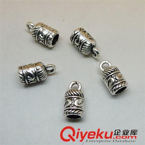 OT扣/合金扣 A5558皮繩扣 100個(gè)/包1.3克7x13mm,孔5mm古銀色合金飾品配件