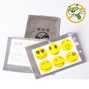 兒童用品 嬰兒卡通笑臉驅(qū)蚊貼 tr植物精油防蚊貼6片裝