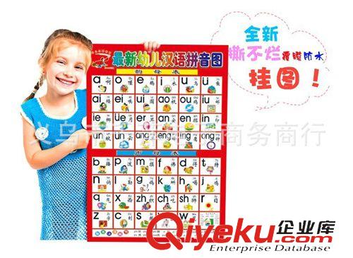 一元店產(chǎn)品總匯 兒童早教無聲拼音認知玩具幼兒啟蒙防水撕不破掛圖 食物相克相宜