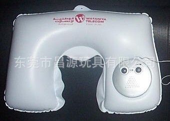 PVC充氣枕頭 PVC充氣枕頭 帶收音機播放功能充氣枕 現模生產