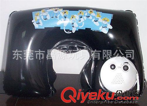 PVC充氣枕頭 PVC充氣枕頭 帶收音機播放功能充氣枕 現模生產