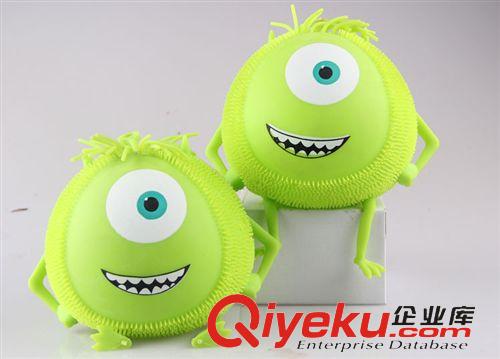 熱銷產(chǎn)品 新款兒童發(fā)光玩具 大眼怪卡通軟膠香味發(fā)光毛毛球 壓力發(fā)泄玩具球原始圖片3