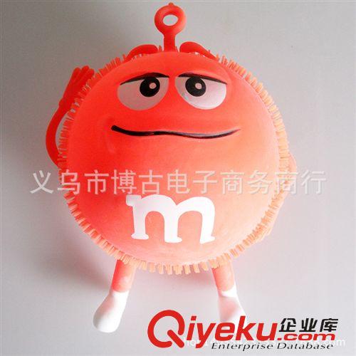 家居百貨 新款兒童發光玩具 大眼怪卡通軟膠香味發光毛毛球 壓力發泄玩具球
