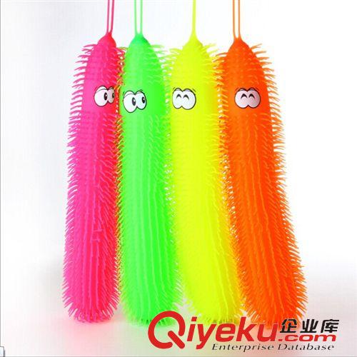 家居百貨 地攤熱賣發(fā)光玩具 七彩香味彈力閃光毛毛蟲 卡通軟膠發(fā)泄球原始圖片2