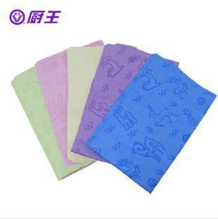廚房用品 廚王印花合成鹿皮巾 神奇魔術(shù)帶桶包裝 大號(hào)66*43 地?cái)偀豳u原始圖片2