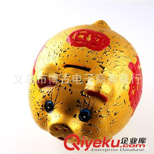 工藝品 8寸財運亨通陶瓷金豬 大號陶瓷存錢罐 開業(yè)結(jié)婚生日禮品熱賣原始圖片2