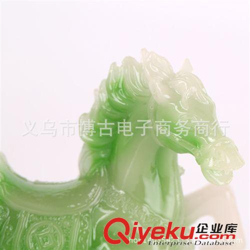 工藝品 創意擺件 玉器 龍馬精神實用創意禮品玉馬發財禮品 廠家促銷原始圖片3