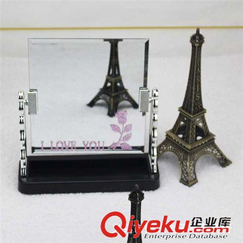 家庭小用品 高清方鏡  塑花單面鏡 臺式化妝鏡 360°旋轉鏡 十元店貨源原始圖片3
