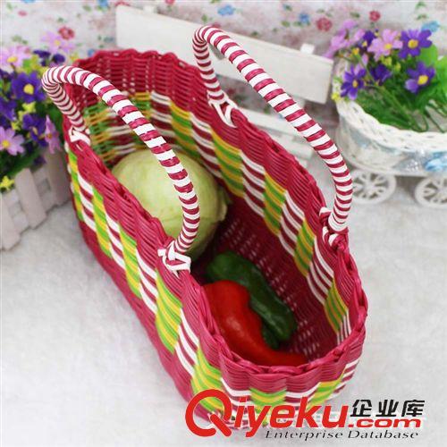 收納用品 購物籃 編織籃 菜籃  老年人購物提籃 收納籃原始圖片3