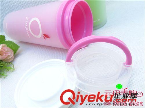 每月新品 爆款盒裝塑料雙層水杯 磨砂手提隔熱保溫杯十元店貨源義烏批發(fā)原始圖片3