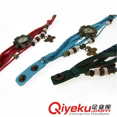 每月新品 韓國(guó)時(shí)尚復(fù)古手表 手工編織手鏈表  義烏精品批發(fā)  十元店貨源原始圖片3