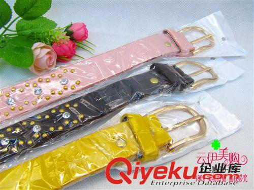 腰帶 韓版時尚裝飾女士皮帶 水鉆鑲嵌寬腰帶 十元/9.9店貨源義烏批發原始圖片2