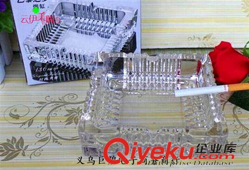 文體用品 【10元店貨源】方形玻璃煙灰缸  9.9元批發  義烏百貨批發原始圖片3