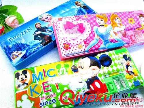 文體用品 雙面文具盒帶轉筆刀9.9 十元店貨源  義烏百貨批發