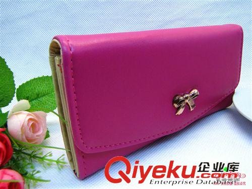 包類(lèi) 韓新款時(shí)尚可愛(ài)潮蝴蝶結(jié)翻蓋長(zhǎng)款錢(qián)包手拿包女十元/9.9店貨源百貨原始圖片2