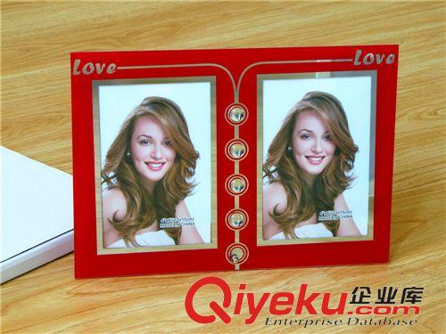 相框、相冊(cè) 十元店貨源玻璃相框兩個(gè)6寸家居擺臺(tái)彩色相框 義烏精品相框批發(fā)原始圖片2