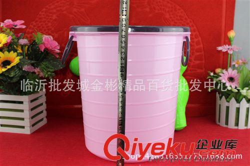 廚房用品 塑料垃圾桶 大號帶壓圈 10元店貨源 9元9地攤百貨批發(fā)原始圖片2