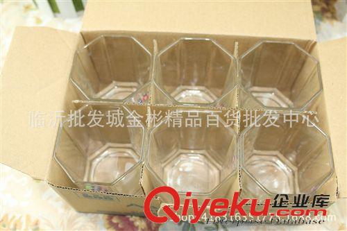 工藝禮品 八角玻璃水杯子 六個套裝10元店貨源趕集9元9貨源批發原始圖片2