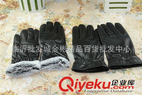 勞保用品 騎車防風皮手套 夾棉女士手套 冬季必備日用百貨批發原始圖片2