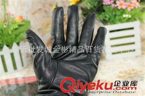 勞保用品 騎車防風皮手套 夾棉女士手套 冬季必備日用百貨批發原始圖片3