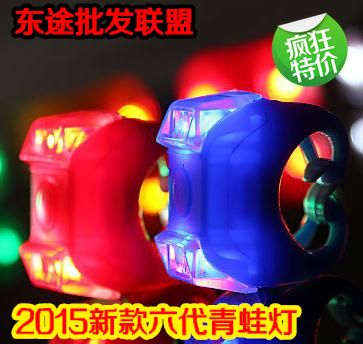 自行車警示燈 青蛙燈 尾燈 自行車激光尾燈 山地車安全警示燈 5LED平行線激光鐳射尾燈 批發(fā)