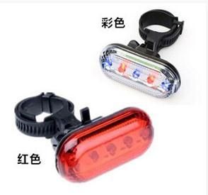 自行車警示燈 青蛙燈 尾燈 自行車5LED尾燈 山地車警示燈 單車騎行尾燈 自行車裝備配件批發(fā)原始圖片2