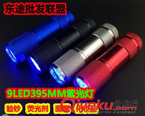 騎行手電筒 戶外強(qiáng)光手電 廠家批發(fā)395nm紫外線驗鈔燈手電筒查驗票據(jù)檢測熒光劑防偽驗鈔燈