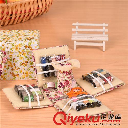 5月新款 居家{wn}針線包 創(chuàng)意多功能針線盒 布盒 內(nèi)裝40色線原始圖片2