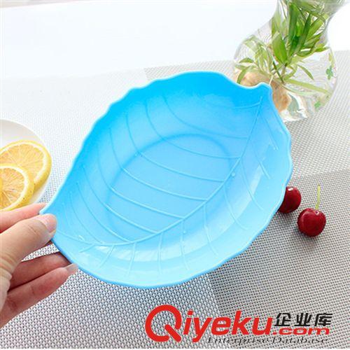 收納用品 多色樹葉形塑料水果盤糖果盤瓜子零食盤原始圖片3
