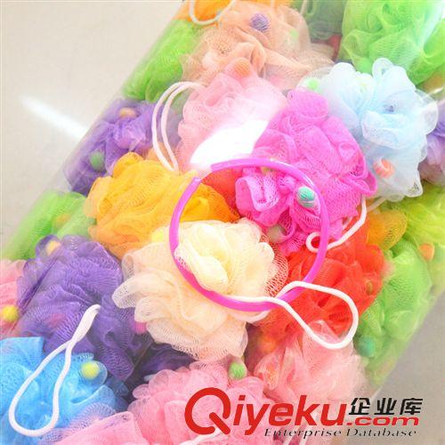 衛浴用品 [廠家直銷]糖果顆粒桶裝沐浴球  圓形海綿浴花/浴擦 200個裝原始圖片2
