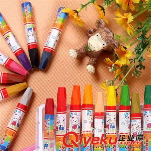 調(diào)色用品 24色豆豆熊系列油畫(huà)棒 繪畫(huà)兒童美術(shù)用品 蠟筆 可水洗文具批發(fā)原始圖片3