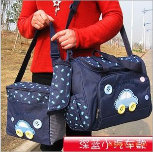 媽咪包現貨 經典卡特小汽車媽咪包四件套 大容量媽咪包 廠家直銷媽咪袋原始圖片3