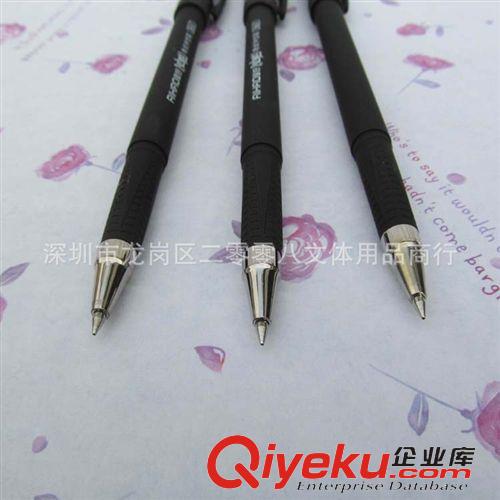 愛好文具用品 批發愛好 8661 必勝系列 0.5mm子彈拔帽磨砂桿中性筆 考試專用 黑原始圖片2
