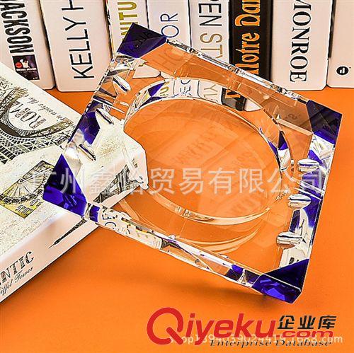 工藝精品 時(shí)尚水晶煙灰缸 四方拼角水晶煙缸 創(chuàng)意禮品家居日用 廠家定制原始圖片3