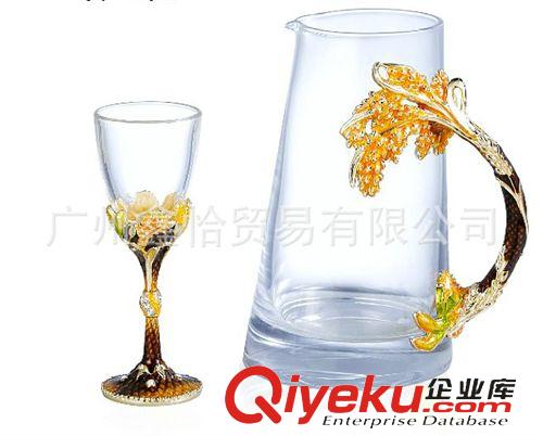 工藝精品 羅比羅丹新品歐式豐碩年年五件套擺飾 香檳葡萄搖酒器酒杯具套裝原始圖片2