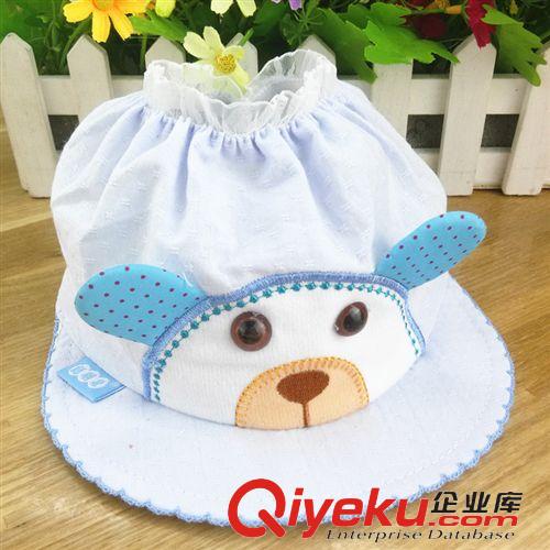 5月上旬新品 寶寶夏季空頂帽 印花卡通涼帽 護鹵門帽 兒童卡通帽兒童帽子純棉原始圖片3