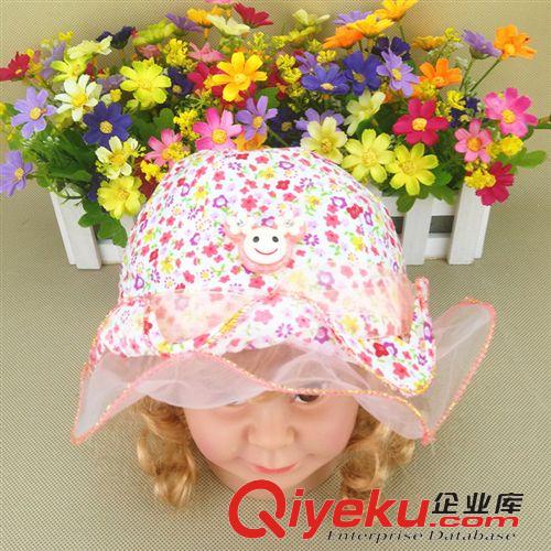 4月上旬新品 糖果色寶寶蕾絲花邊盆帽 小洋人嬰兒遮陽(yáng)帽 兒童帽子