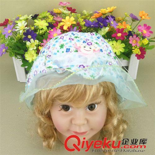4月上旬新品 糖果色寶寶蕾絲花邊盆帽 小洋人嬰兒遮陽(yáng)帽 兒童帽子原始圖片2