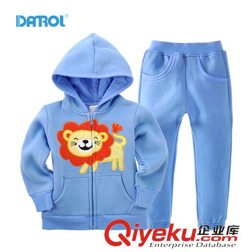 12月29號新款上新 DANROL 新款秋裝 兒童連帽衛衣套裝 寶寶卡通繡花外出服 DR0122