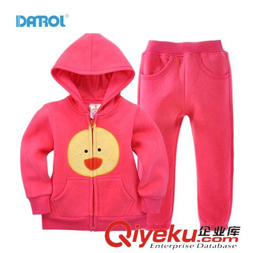 12月29號新款上新 DANROL 新款秋裝 兒童連帽衛衣套裝 寶寶卡通繡花外出服 DR0122