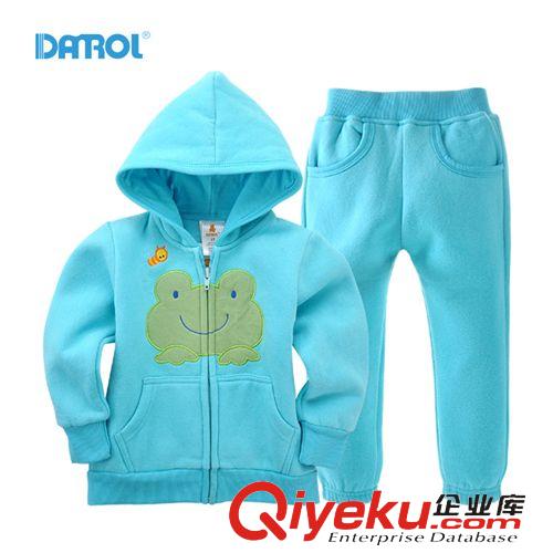 12月29號新款上新 DANROL 新款秋裝 兒童連帽衛衣套裝 寶寶卡通繡花外出服 DR0122