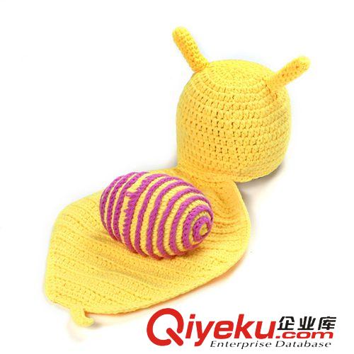 8-3手工造型寶寶組合套 純手工帽子 寶寶絨 親膚環保拍照造型兒童毛線蝸牛套裝 秋冬帽