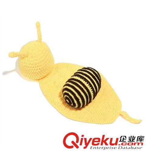 8-3手工造型寶寶組合套 純手工帽子 寶寶絨 親膚環保拍照造型兒童毛線蝸牛套裝 秋冬帽